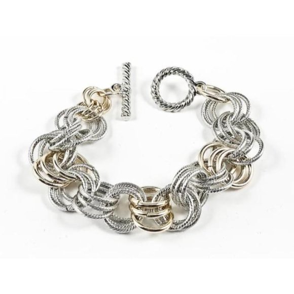 Beautiful Layered Multi Link Design Bracelet - Picture 1 of 1